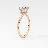 Princess Hidden Halo Lab Grown Diamond Engagement Ring
