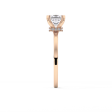 Princess Hidden Halo Lab Grown Diamond Engagement Ring