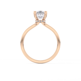 Princess Hidden Halo Lab Grown Diamond Engagement Ring