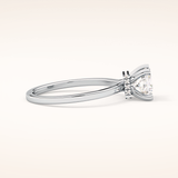 1.04 CT Princess Shaped Hidden Halo Moissanite Engagement Ring