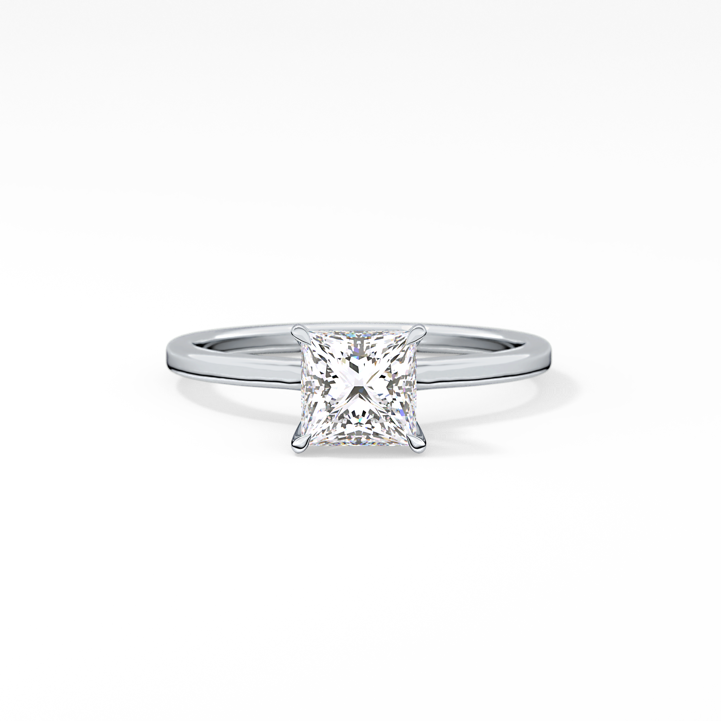 Princess Hidden Halo Lab Grown Diamond Engagement Ring