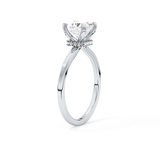 Princess Hidden Halo Lab Grown Diamond Engagement Ring