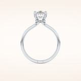 1.04 CT Princess Shaped Hidden Halo Moissanite Engagement Ring