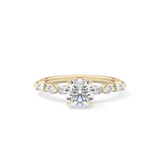 Round Pave Lab Grown Diamond Engagement Ring