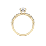Round Pave Lab Grown Diamond Engagement Ring