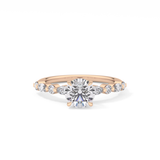 Round Pave Lab Grown Diamond Engagement Ring