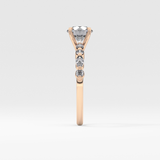 Round Pave Lab Grown Diamond Engagement Ring