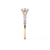 Round Pave Lab Grown Diamond Engagement Ring