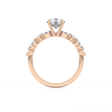 Round Pave Lab Grown Diamond Engagement Ring