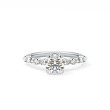 Round Pave Lab Grown Diamond Engagement Ring