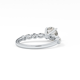 Round Pave Lab Grown Diamond Engagement Ring
