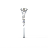 Round Pave Lab Grown Diamond Engagement Ring