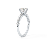 Round Pave Lab Grown Diamond Engagement Ring