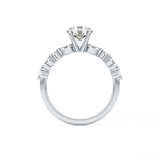Round Pave Lab Grown Diamond Engagement Ring
