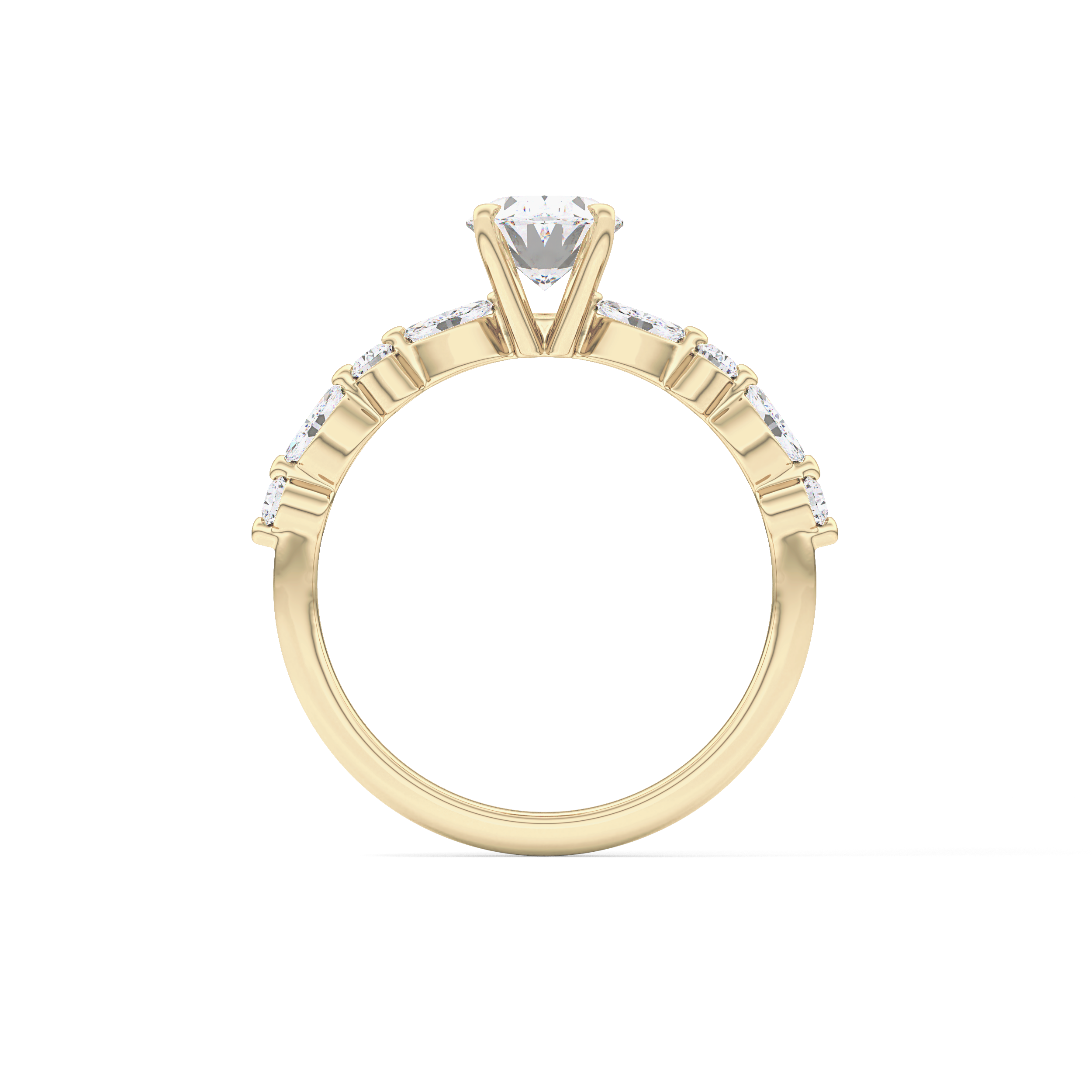 Oval Pave Lab Grown Diamond Engagement Ring