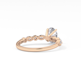 Oval Pave Lab Grown Diamond Engagement Ring