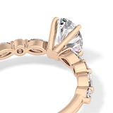 Oval Pave Lab Grown Diamond Engagement Ring