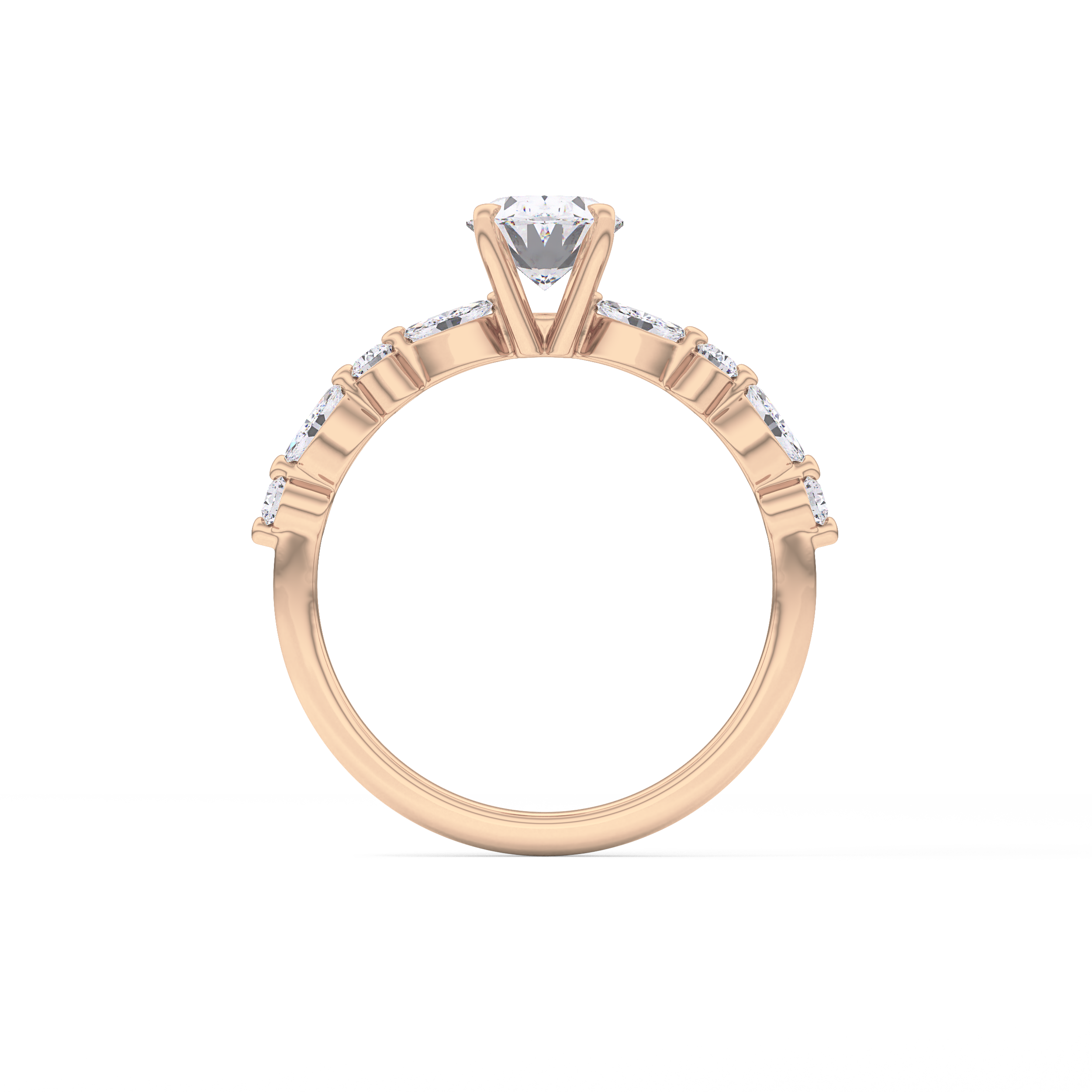 Oval Pave Lab Grown Diamond Engagement Ring
