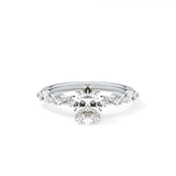 Oval Pave Lab Grown Diamond Engagement Ring