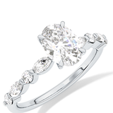 Oval Pave Lab Grown Diamond Engagement Ring