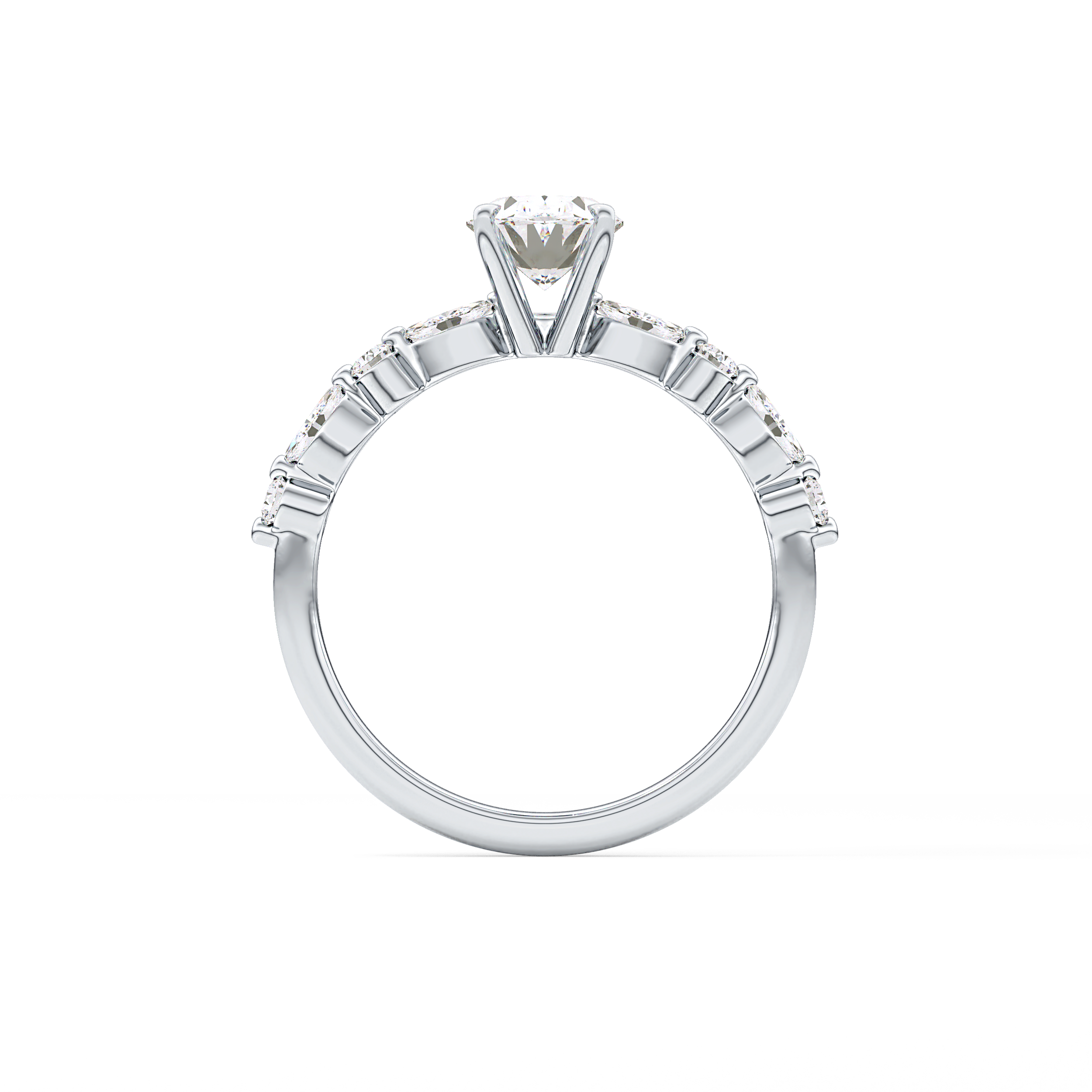 Oval Pave Lab Grown Diamond Engagement Ring