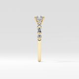 Cushion Pave Lab Grown Diamond Engagement Ring