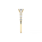Cushion Pave Lab Grown Diamond Engagement Ring