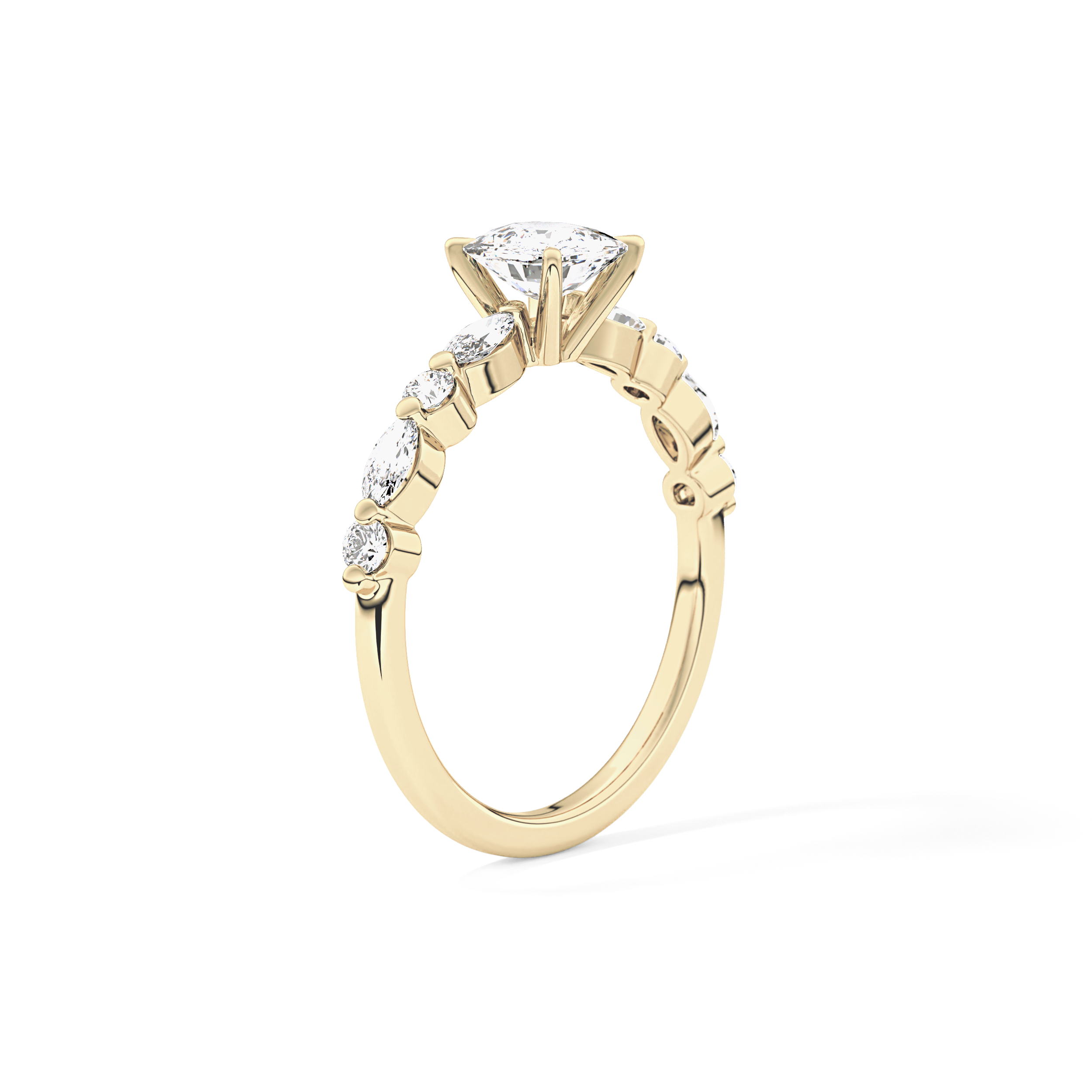 Cushion Pave Lab Grown Diamond Engagement Ring