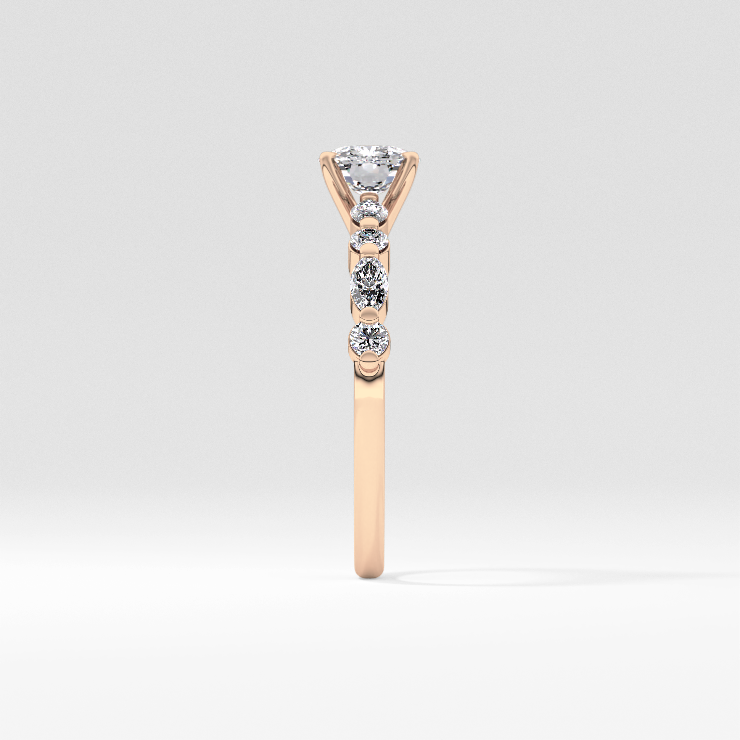 Cushion Pave Lab Grown Diamond Engagement Ring