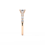 Cushion Pave Lab Grown Diamond Engagement Ring