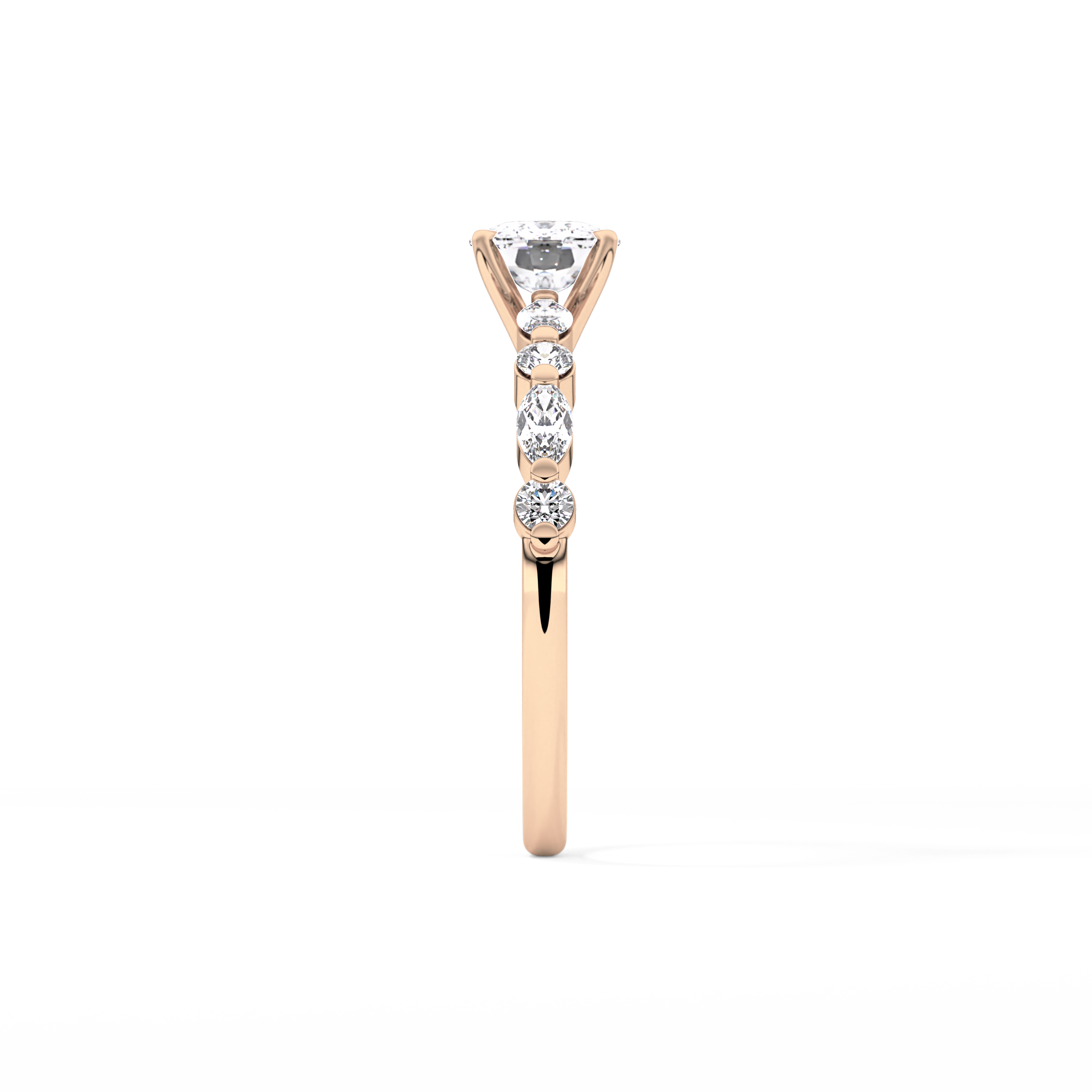 Cushion Pave Lab Grown Diamond Engagement Ring