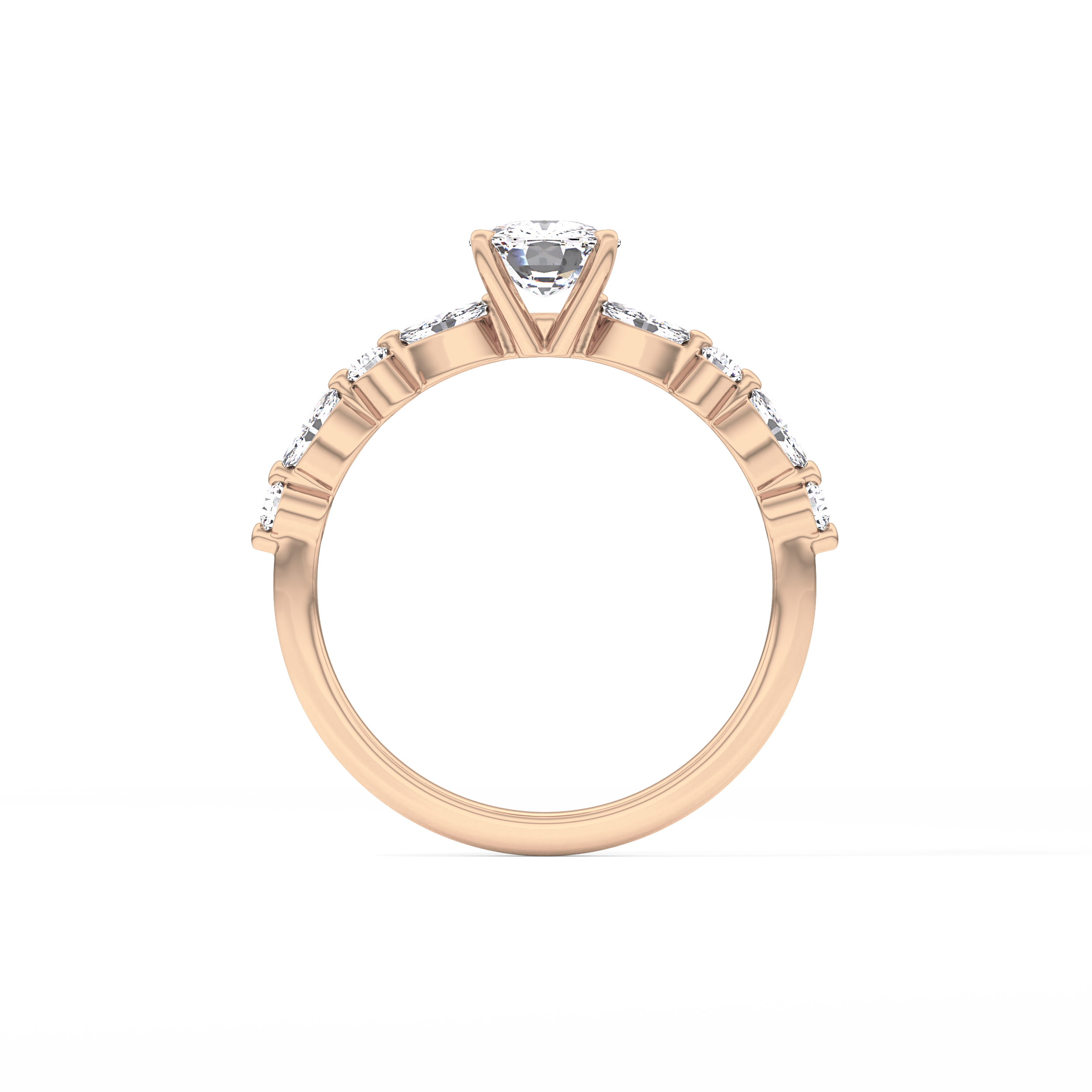 Cushion Pave Lab Grown Diamond Engagement Ring