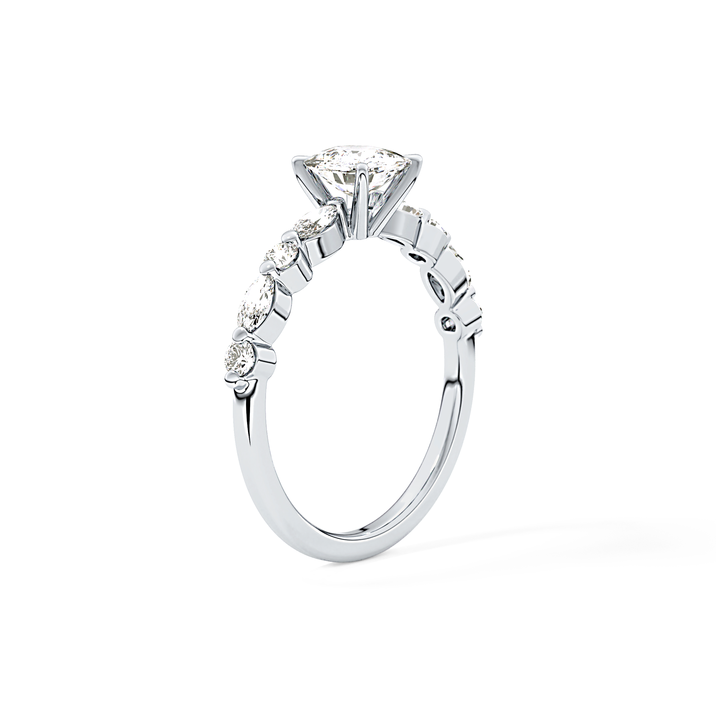 Cushion Pave Lab Grown Diamond Engagement Ring
