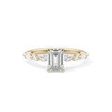 Emerald Pave Lab Grown Diamond Engagement Ring