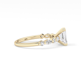 Emerald Pave Lab Grown Diamond Engagement Ring