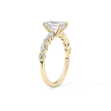 Emerald Pave Lab Grown Diamond Engagement Ring