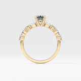 Emerald Pave Lab Grown Diamond Engagement Ring