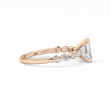 Emerald Pave Lab Grown Diamond Engagement Ring