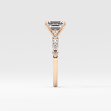 Emerald Pave Lab Grown Diamond Engagement Ring
