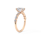 Emerald Pave Lab Grown Diamond Engagement Ring