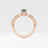 Emerald Pave Lab Grown Diamond Engagement Ring