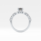 Emerald Pave Lab Grown Diamond Engagement Ring