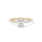 Radiant Pave Lab Grown Diamond Engagement Ring