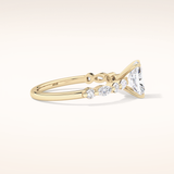 1.21 CT Radiant Shaped Pave Moissanite Engagement Ring