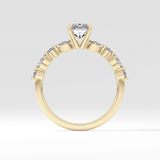 Radiant Pave Lab Grown Diamond Engagement Ring