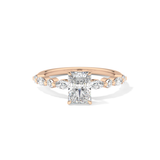 Radiant Pave Lab Grown Diamond Engagement Ring