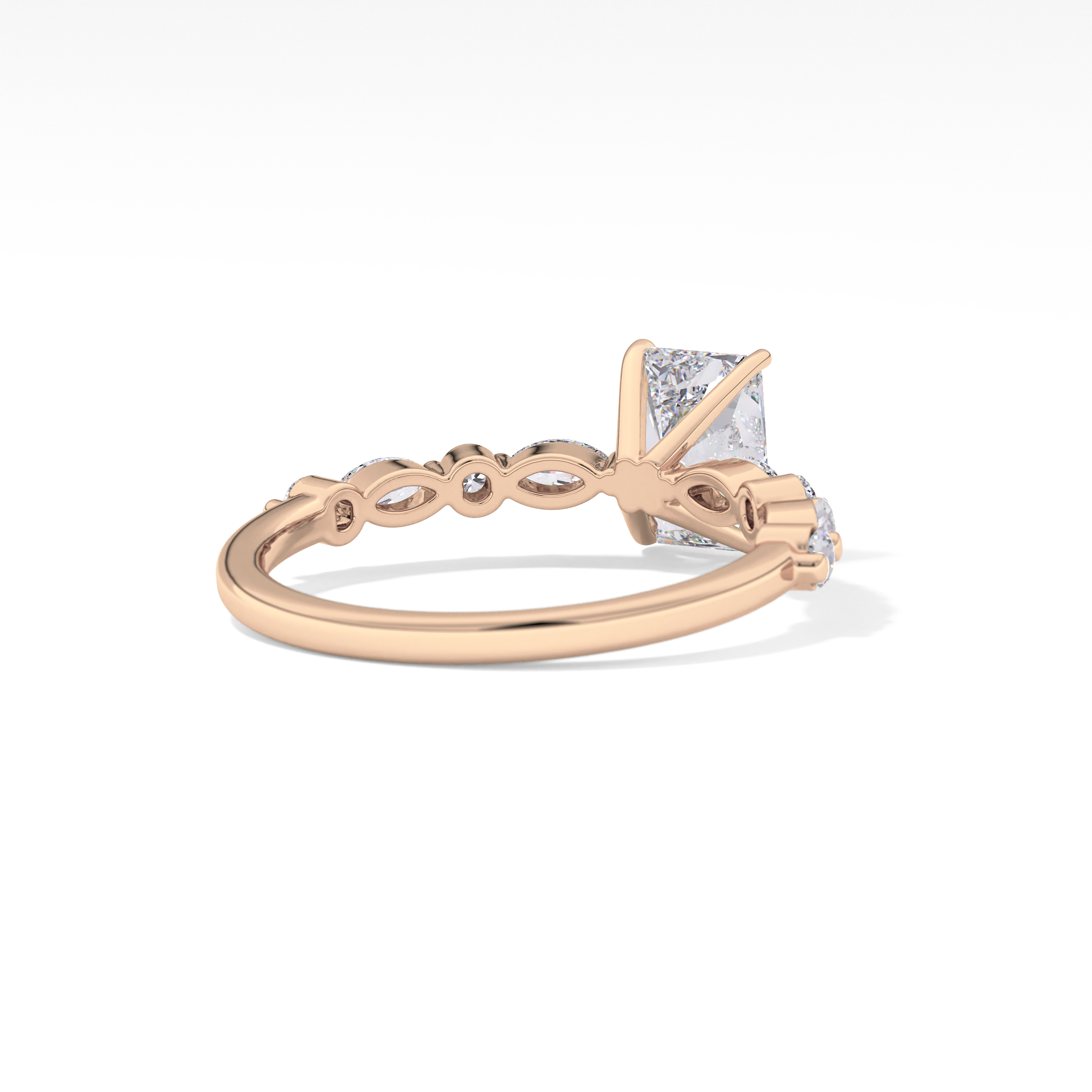Radiant Pave Lab Grown Diamond Engagement Ring
