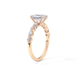 Radiant Pave Lab Grown Diamond Engagement Ring