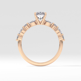 Radiant Pave Lab Grown Diamond Engagement Ring