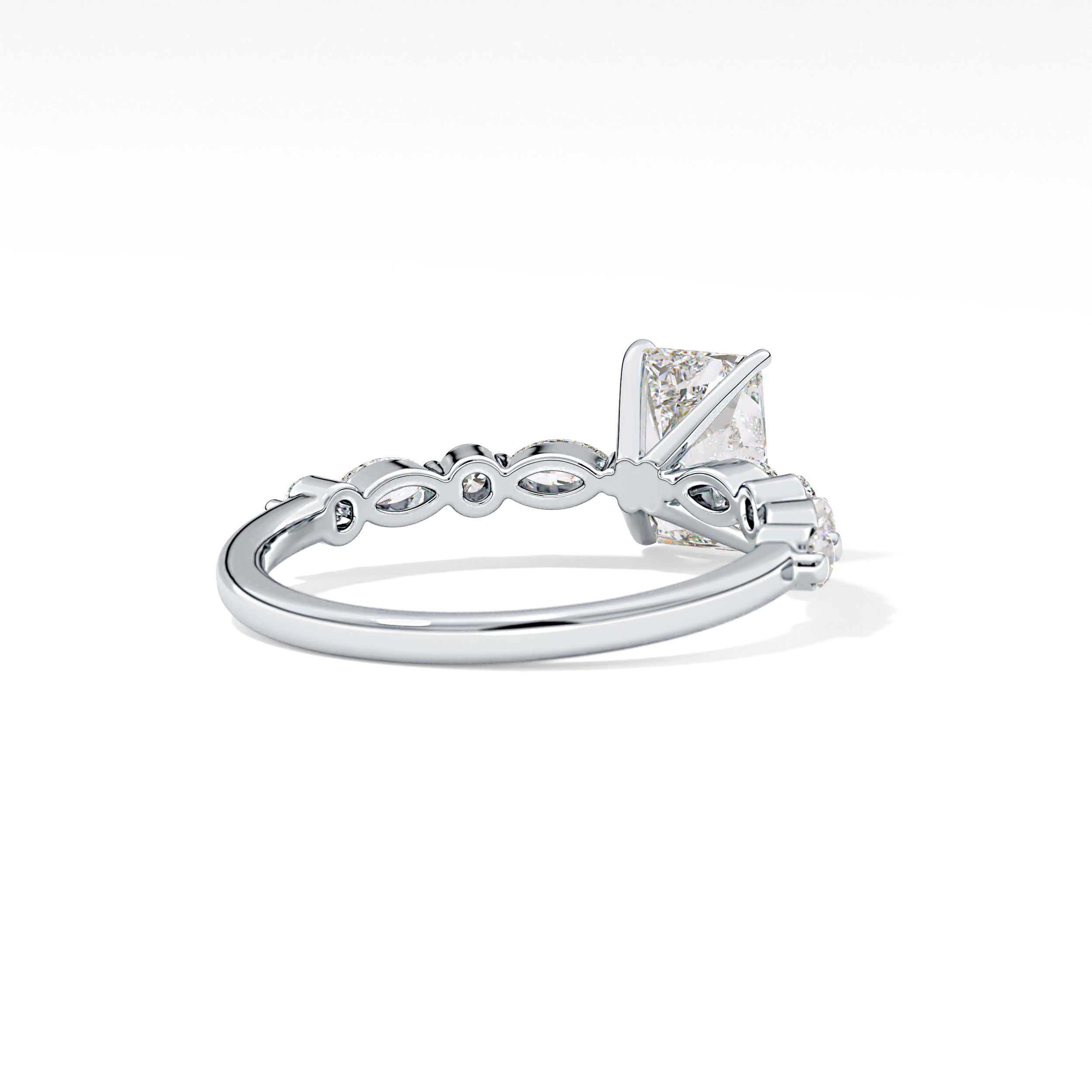 Radiant Pave Lab Grown Diamond Engagement Ring